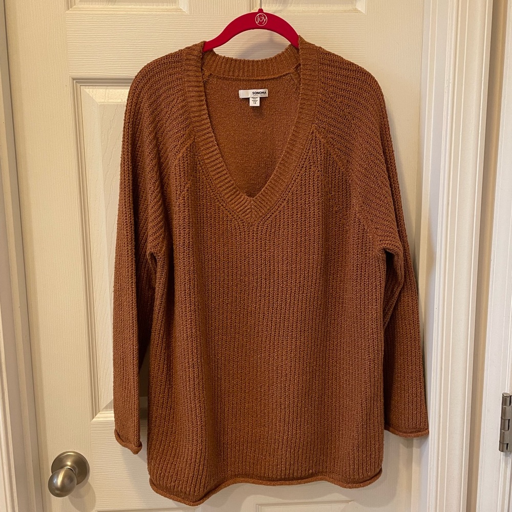 Women’s Orange Knit Sweater